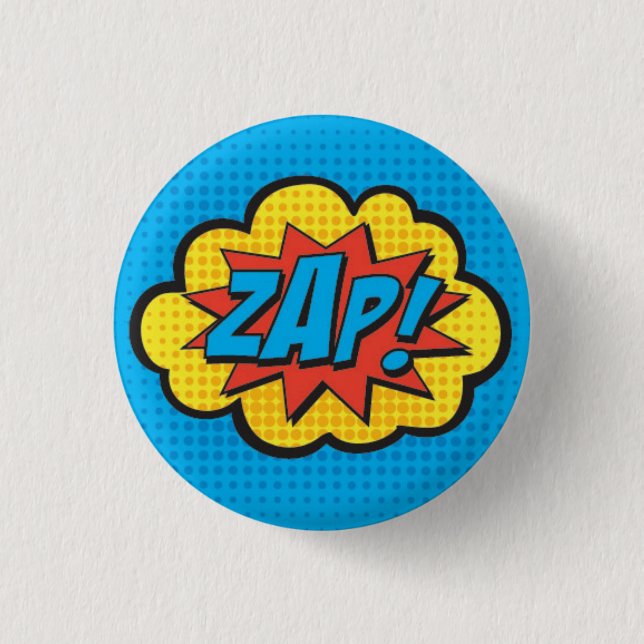 ZAP! Superhero-Button PC Button (Vorderseite)