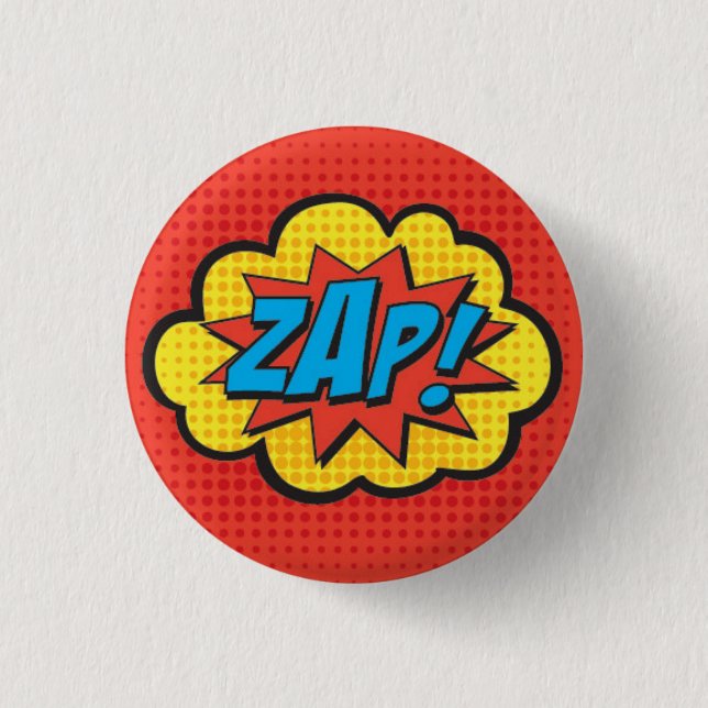 ZAP! Superhero-Button PC Button (Vorderseite)