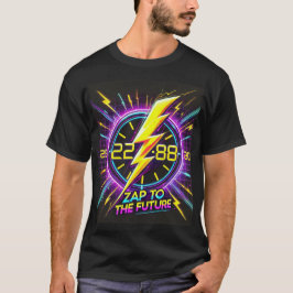 Zap to the Future Retro Sci-Fi T - Shirt - Neon Li