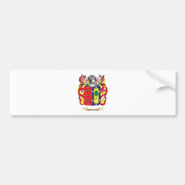 Zapata Familienwappen (Wappen) Autoaufkleber (Vorne)