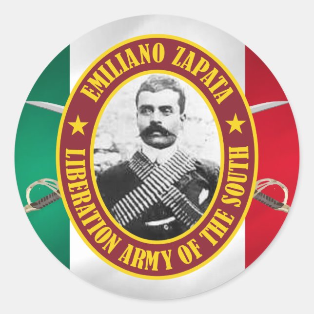 Zapata Runder Aufkleber (Vorderseite)