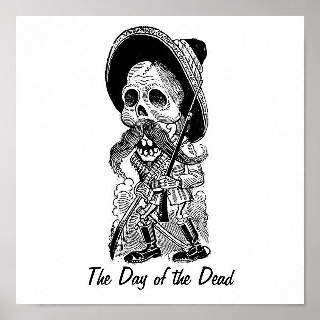 Zapatista Calavera. c. Anfang des 19. Jahrhunderts Poster (Vorne)