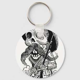 Zapatista Calavera. c. frühes 1900's. Mexiko Schlüsselanhänger