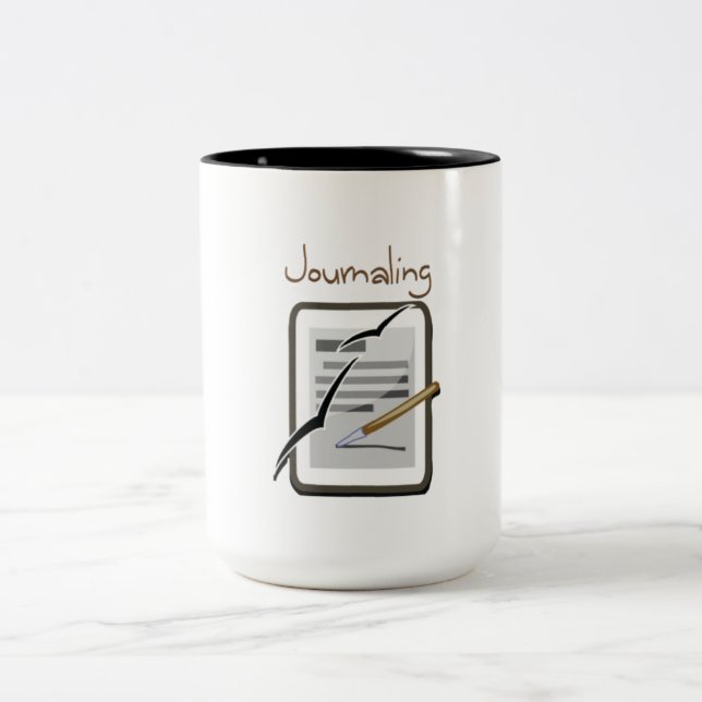 Zapfen mit der Tee-Tasse Zweifarbige Tasse (Mittel)