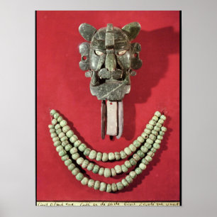 Zapotec pectoral, die Maskenform, die die Poster