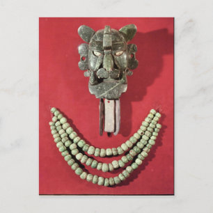 Zapotec pectoral, die Maskenform, die die Postkarte