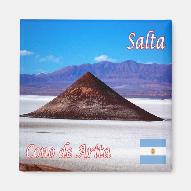 zAR023 SALTA, Cono de Arita, Argentinien, Kühlschr Magnet (Vorne)