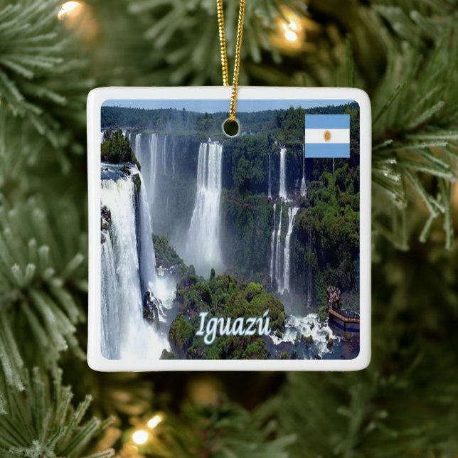 zAR029 IGUAZU FALLS, Argentinien, Amerika, Keramikornament (Baum)