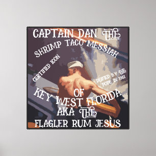 Zar Hauptmann Dan Garnele Taco Enchilada Jesus Ala Leinwanddruck