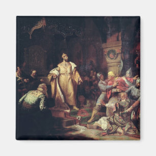 Zar Iwan III den Brief von Tataren Khan zerreißend Magnet