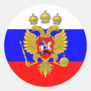 Zar Muskovien, Russland-Flagge Runder Aufkleber