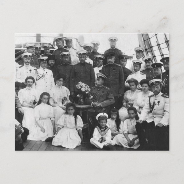 Zar Nicolas von Russland, die Königsfamilie Romano Postkarte (Vorderseite)