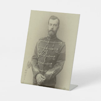 Zar Nikolaus von Russland Sockelschild
