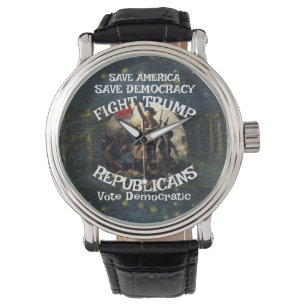 Zar Rue Lügner Trump POTUS Patriotischer MAGA Zug Armbanduhr