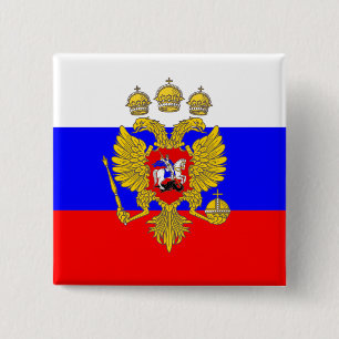 Zar von Muscovia, Russland-Flagge Button