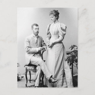 Zar von Russland & Tsarina Alexandra im Jahr 1894 Postkarte