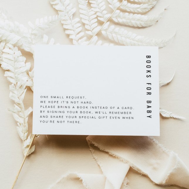 ZARA Modern Minimalist Books for Baby Card Einladung (Von Creator hochgeladen)
