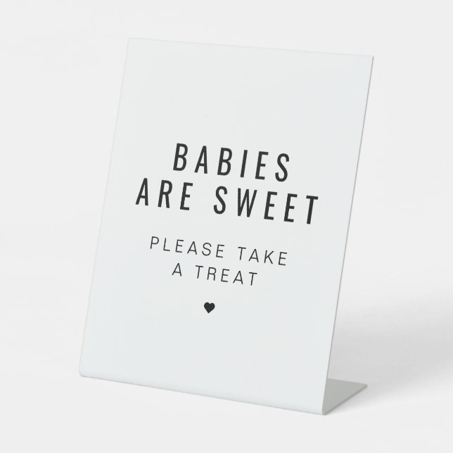 ZARA Moderne Minimalistische Babydusche Gefallen Z Sockelschild (Vorderseite)