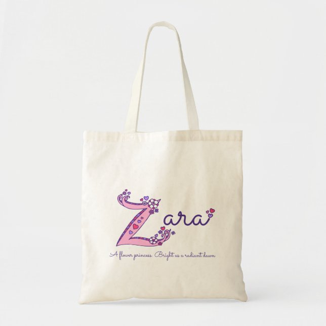 Zara personalisierte Bibliothekstasche Tragetasche (Vorne)