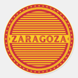 Zaragoza City Pride Emblem – Spanish Identity Runder Aufkleber