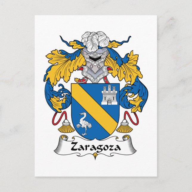Zaragoza-Familienwappen Postkarte (Vorderseite)