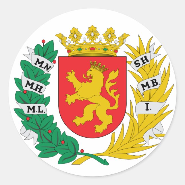 Zaragoza Runder Aufkleber (Vorderseite)