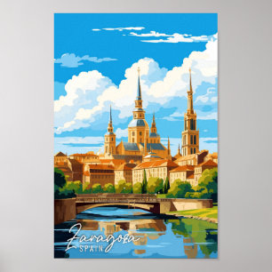Zaragoza Spanien Kunstzeitalter Poster