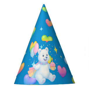 Zarah der tanzende Eisbär, Papier-Partyhüte Partyhütchen