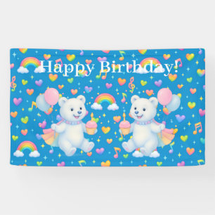 Zarah der tanzende Eisbär — Partydekoration Banner