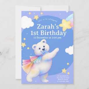Zarah l'ours polaire dansant - Invitation