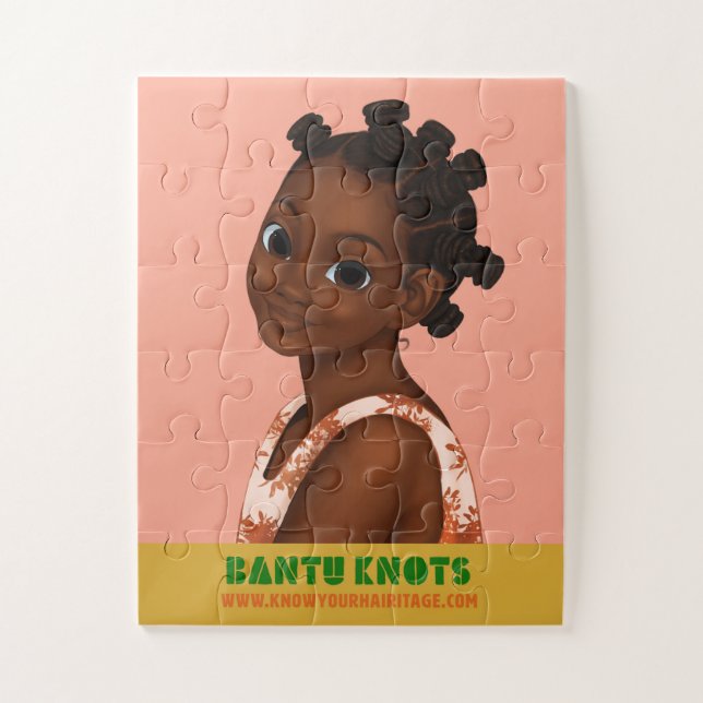 Zara's Wash Day - Bantu Knots Puzzle 11X14 30pc (Vertical)