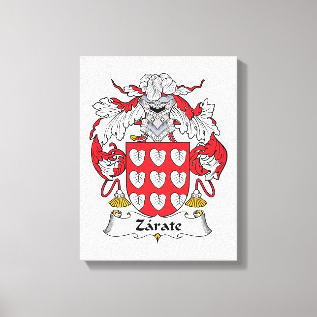 Zarate Familienwappen Leinwanddruck (Vorderseite)