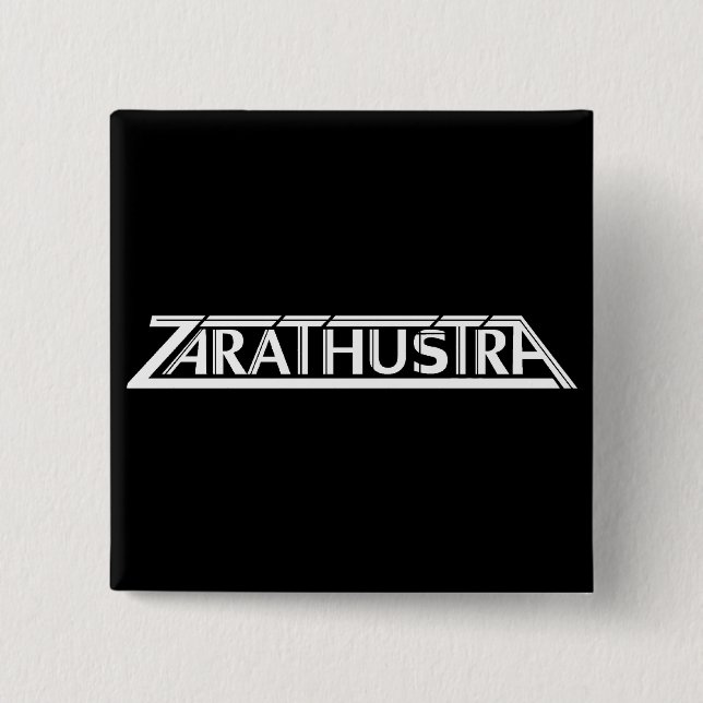 Zarathustra Logo-kleiner quadratischer Knopf Button (Vorderseite)