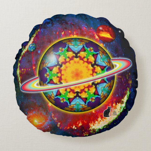 Zargon Orbz Round Pillow Rundes Kissen (Vorderseite)