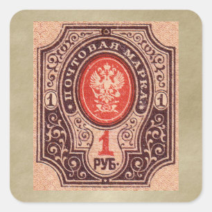 Zaristische russische Post Quadratischer Aufkleber