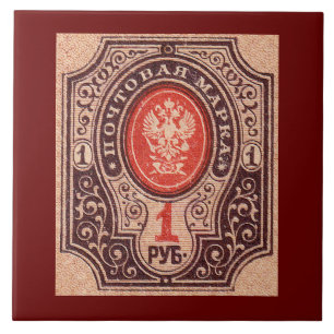 Zaristische russische Postgebühr Fliese