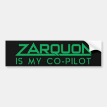 "ZARQUON IST MEIN CO-PILOT" Funny H2G2