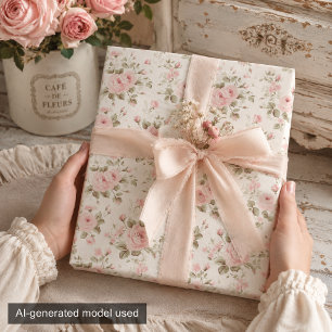 Zarte Antike Sanfte Pastellrosa-Rosen-Dekoupage Seidenpapier