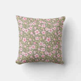 Zarte Aquarellblumen  Kissen