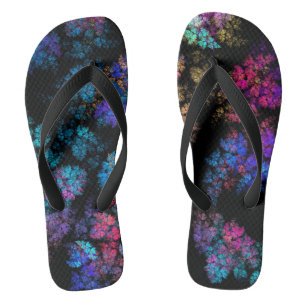 Zarte Blattverzierungen - Fraktal Flip Flops