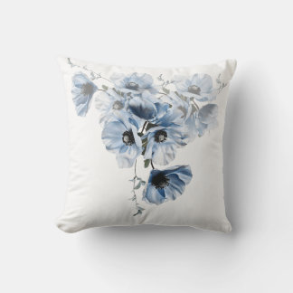 Zarte Blaue Blumen Kissen