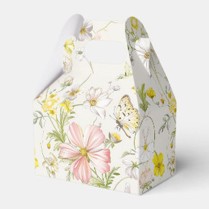 zarte Blumen mit einem Schmetterling im chinesisch Geschenkschachtel