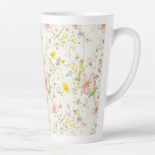 zarte Blumen mit einem Schmetterling im chinesisch Milchtasse
