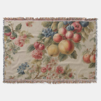 Zarte Blumen und französische Früchte. Gemalter St Decke