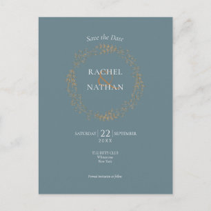 Zarte Blumengirlande Save the Date Ankündigungspostkarte