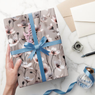 Zarte Blüten & Fließende Reben — Sanfte Raffinesse Geschenkpapier