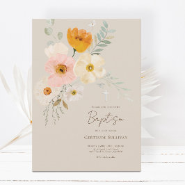 zarte Bouquet Taufen Einladung