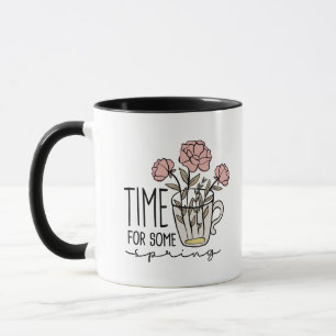 Zarte charmante Zeit für einige Frühlings süße Blu Tasse