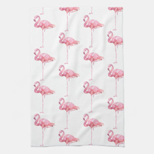 Zarte Flamingo-Serie Design 1 Geschirrtuch