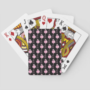 Zarte Flamingo-Serie Design 3 Spielkarten